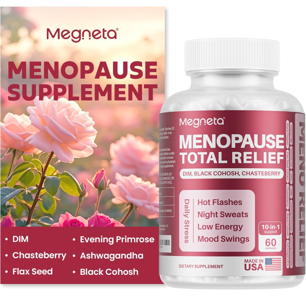 Suplementos de la menopausia para las mujeres, soporte Flash calientes &amp; Night Sweats, con Black Cohosh, DIM " Evening Primrose, Hormonal Balance " Mood Support – 60 cápsulas