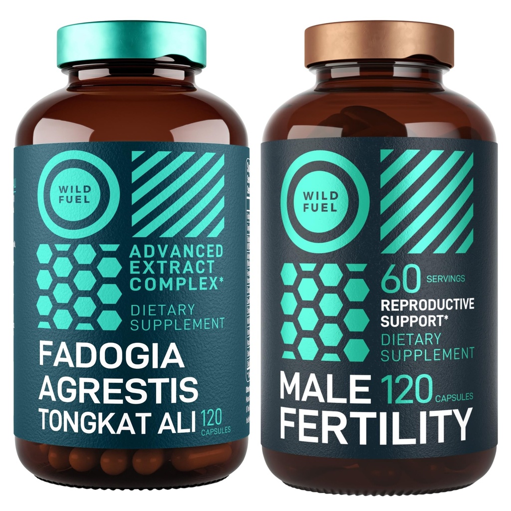WILD FUEL Male Fertility and Fadogia Agrestis Suplementos Ultimate Men's Health Bundle