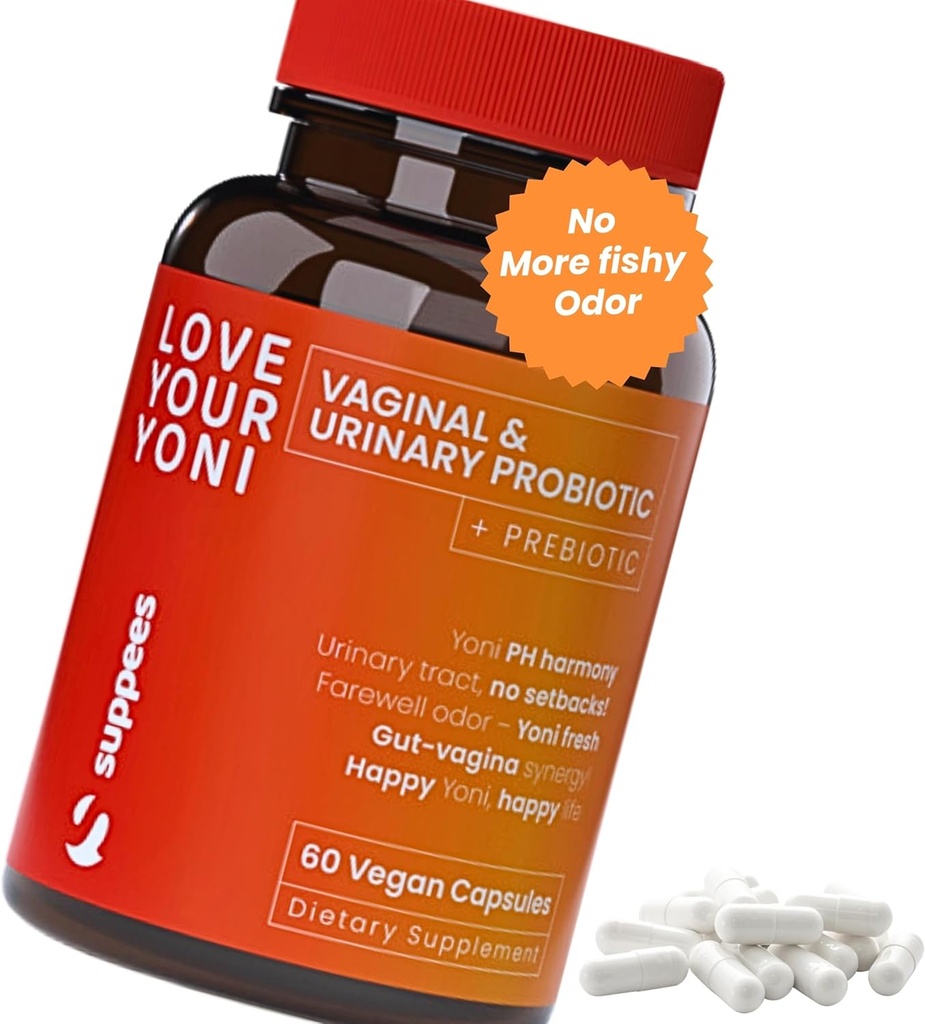 Probióticos vaginales " Prebióticos para Mujeres - Apoyo Vaginal Health " - Probiótico para Vaginosis Bacterial - Cuidado vaginal femenino - 60 cápsulas