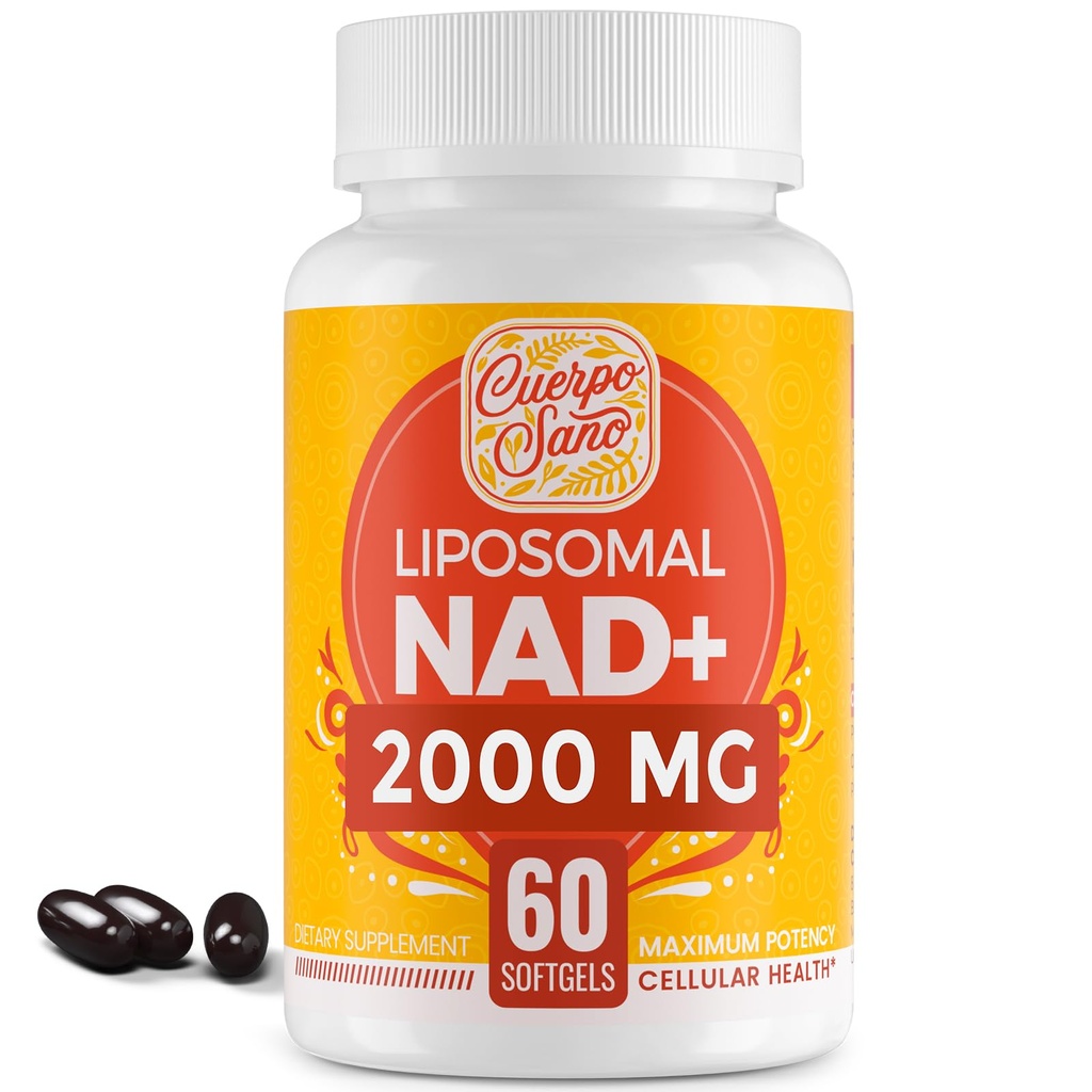 2000 MG NAD Supplement, Liposomal NAD+ with High Absorption, More Efficient Than Nicotinamide Riboside, Pure &amp; Plus Boosting Supplement, Aging Defense, Metabolism & Cellular, 60 softgels