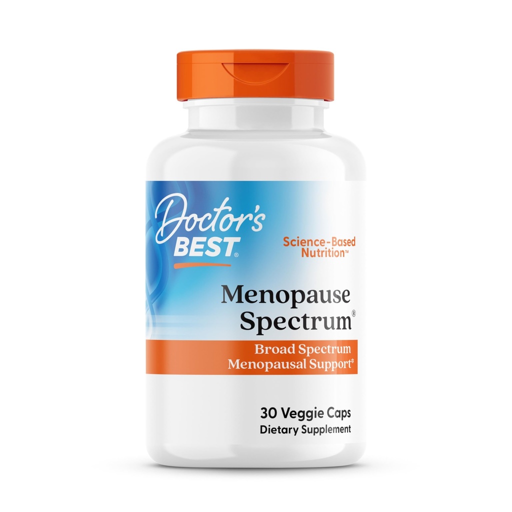 El mejor espectro de menopausia del médico con EstroG-100, No GMO, Vegan, Gluten Free, Soy Free, Veggie Caps, 30 Conde