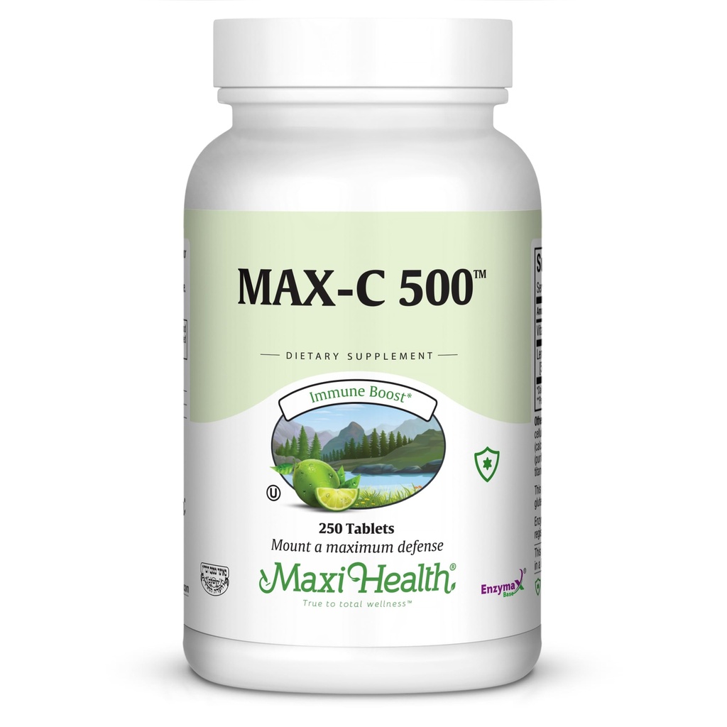 Maxi Health MAX C 500 mg - Vitamina C - con Lemon Bioflavonoids Complex - 250 Tablets