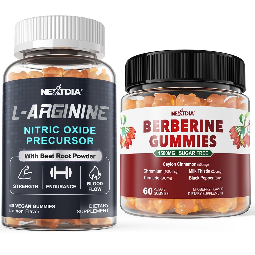 L arginnine Gummies + Berberine Suplemento 1500mg