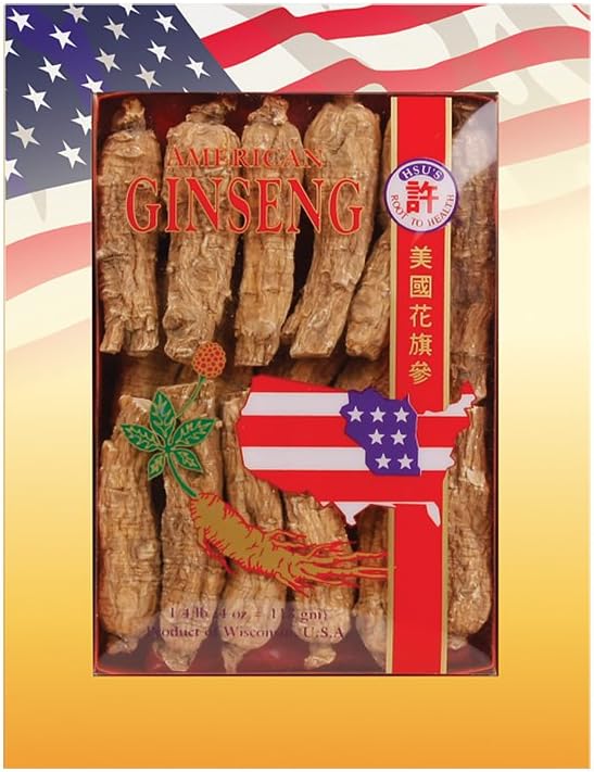 Hsu's SKU 0131-4 ← Media Short Large TENIDO Ginseng americano cultivado del condado de Marathon, Wisconsin EE.UU.