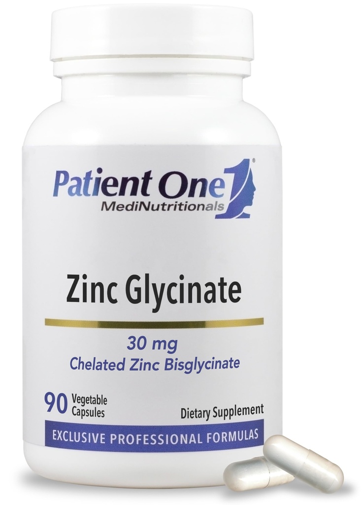 Pacientes One Zinc Glycinate 30mg Silencioso Suplemento para apoyar el sistema de inmunología Salud* Silencioso Absorción de zinc