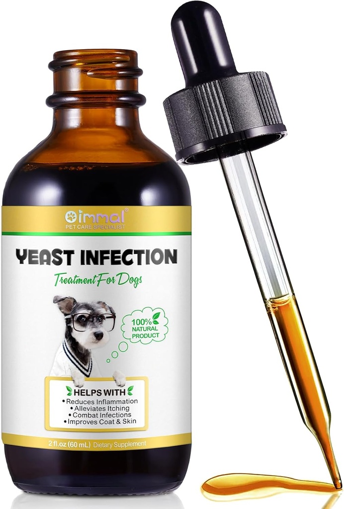Tratamiento de la infección por levadura para perros, Naturalmente ayuda a perros sanos, Tratamiento de infecciones por el oído, Alivio de alergia a perros, Alivio de la inflamación &amp; Más (1pcs)