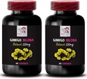 Ginkgo antioxidante Fórmula - Ginkgo BILOBA Extract - Herbal Extract Ventajas, Ginkgo biloba antioxidante Suplemento, Botanical antioxidant Extract, Natural Herbal Extract 2 Botellas 120 Capsules