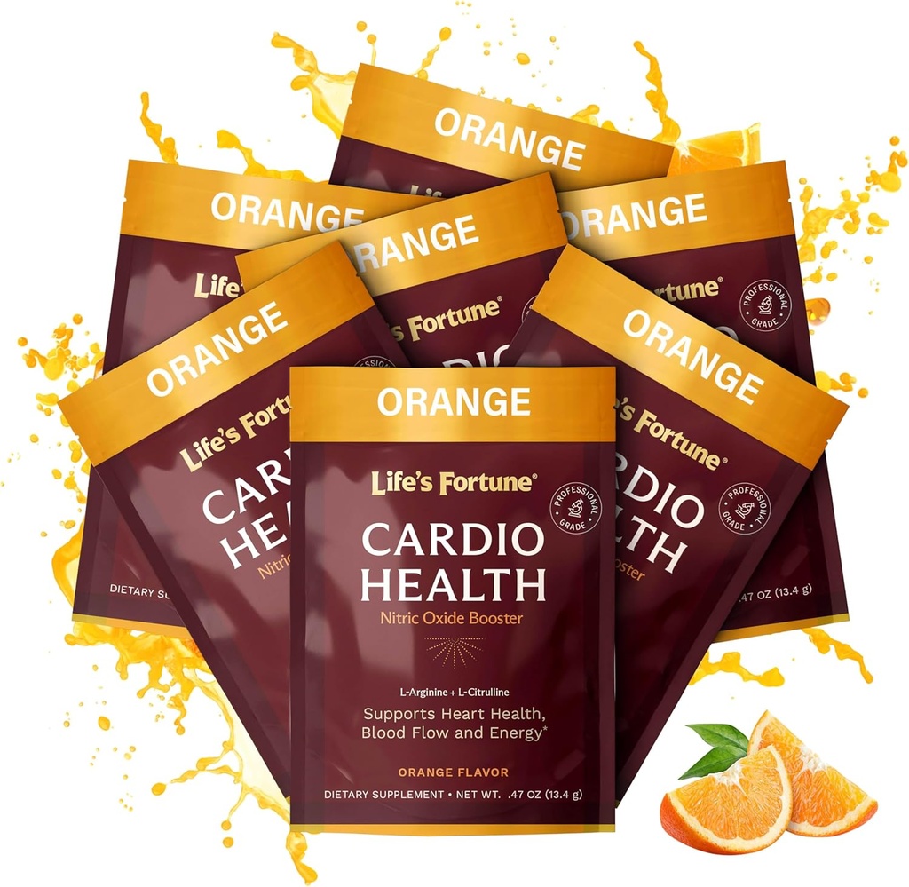 La Fortuna L Arginina L Citrulline Suplemento Polvo - Alta Potencia Suplemento de óxido nítrico Booster con sabor natural naranja (7 Servimientos (Pack of 1)