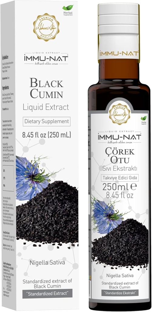 Black Cumin Seed Liquid Supplement - 8.5oz - Potent Immune Booster, Pure " Nutrient-Rich, Vegan " Gluten-Free