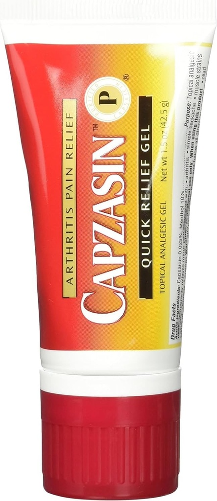 Alivio de Dolor de la Artritis de Capzasin, Gel de Alivio Rápido, Aplicador de Esponja de No Mess 1,5 oz (42,5 g)