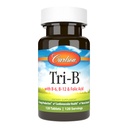 Carlson - Tri-B, Complejo de vitamina B, 25 mg Vitamina B-6, 400 mcg Vitamina B-12, Píldoras de energía ácido fólico, promover la salud cardiovascular, vitaminas complejas B, Suplemento B12, Complejo de vitamina B, 120 Tabletas