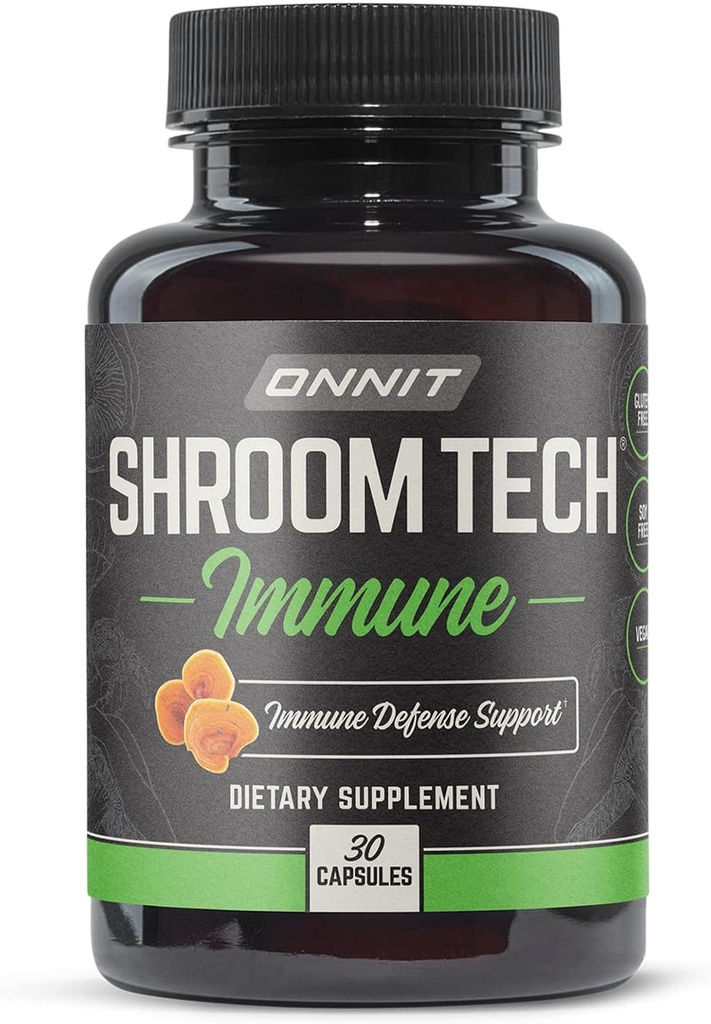 Onnit Shroom Tech Immune: Daily Immune Support Suplemento con Chaga Mushroom (30ct)
