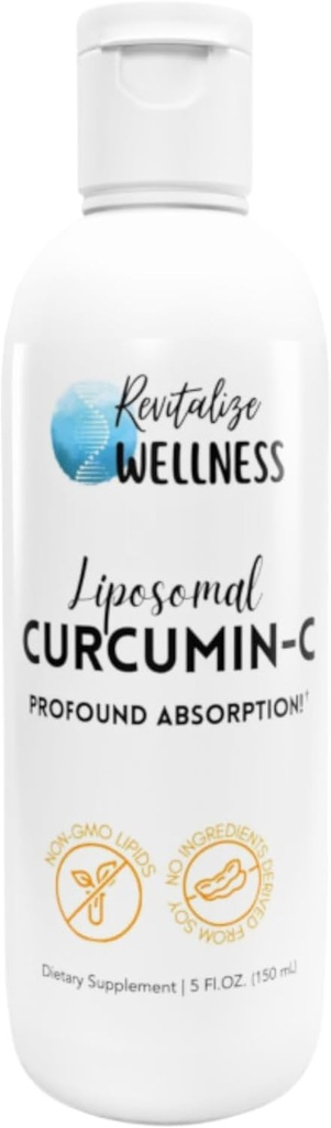 Liposomal Curcumin-C TENIDO 1000 mg Vitamina C & 65 mg Curcumin ← Profunda Absorción, Pura, Corn Free, " GMO-Free TEN 30 Servimientos
