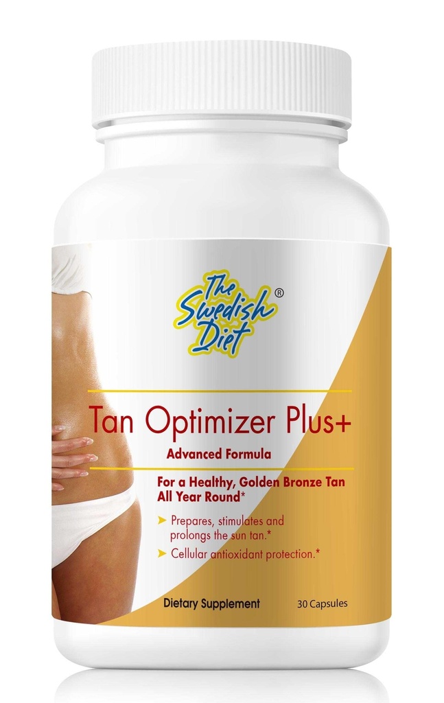 Tan Optimizer Plus+ – Sugar-Free Tanning &amp; Skin Health Supplement with Beta Carotene, L-Tyrosine, Collagen &amp; Antioxidants for Radiant Skin &amp; Immune Support – 30 cápsulas