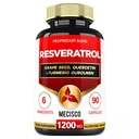 Suplemento Trans Resveratrol con semillas de uva, cardo de leche y más - Resveratrol - 6 soportes herbales para sistema inmunológico, salud cardíaca, manejo corporal - 90 cápsulas