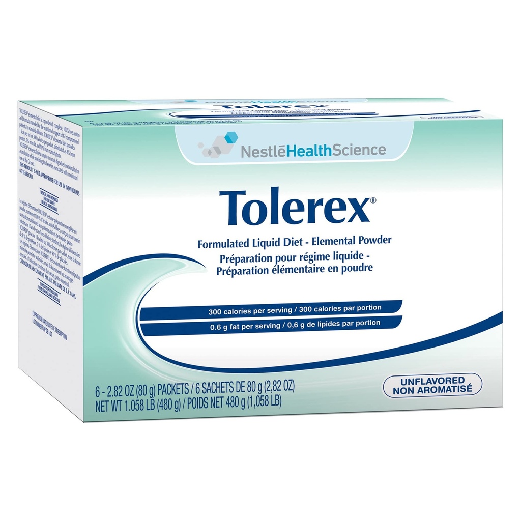 Tolerex-Flavor Calorias sin sabor 300 / 300 ml Embalaje 2.82 oz Packet - Caja de 6