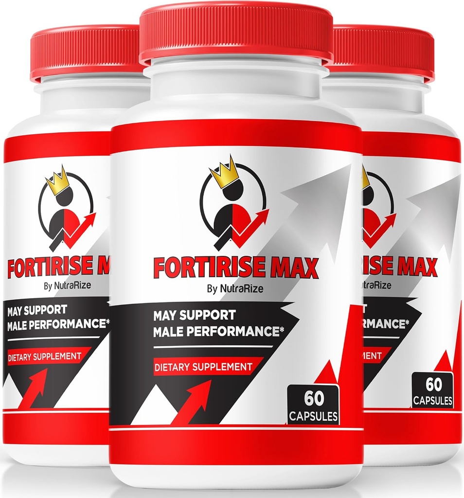 (3 Pack) Fortirise Max, Oficial Fortirise Max for Men - Supports Stamina and Energy Levels, All Natural Formula to Support Performance and General Health, Fortirise Max Pills Review (180 cápsulas)