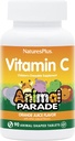 NaturalezasPlus Animal Parade Vitamina C Niños Chewable - Natural Orange Juice Flavor - 90 Muelles con Forma de Animales, Pack de 2 - Vegan, Vegetariano, Gluten Gratis - 90 Servimientos Totales