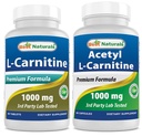 Mejores Naturales L-Carnitina 1000mg &amp; Acetyl L-Carnitine 1000mg
