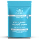 Viter Energy Caffeinated Gum 60mg Caffeine, B Vitaminas, Guarana, Sugar Gratis. (Wintergreen, 8oz, Bulk Bag)