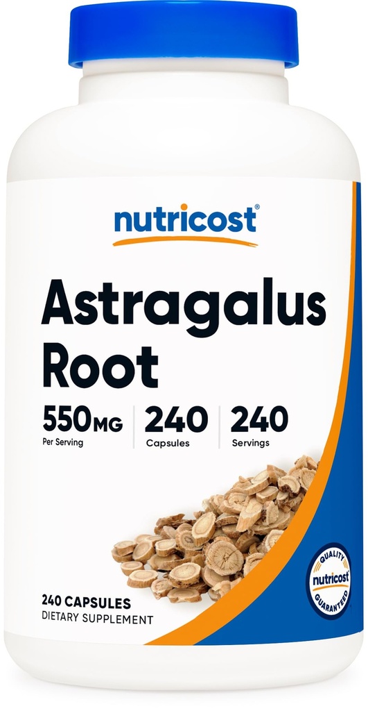 Nutricost Astragalus Capsules 550mg, 240 cápsulas vegetarianas - No GMO y Gluten Gratis