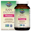 Jardín de la Vida 22 Potentes Enzimas crudas para Mujeres con Papaína, Bromelaina, Lactasa más Probióticos y Vitaminas B12, Biotina y Zinc, Suplemento dietético con Enzimas Digestivas, Vegetariano, 90 cápsulas