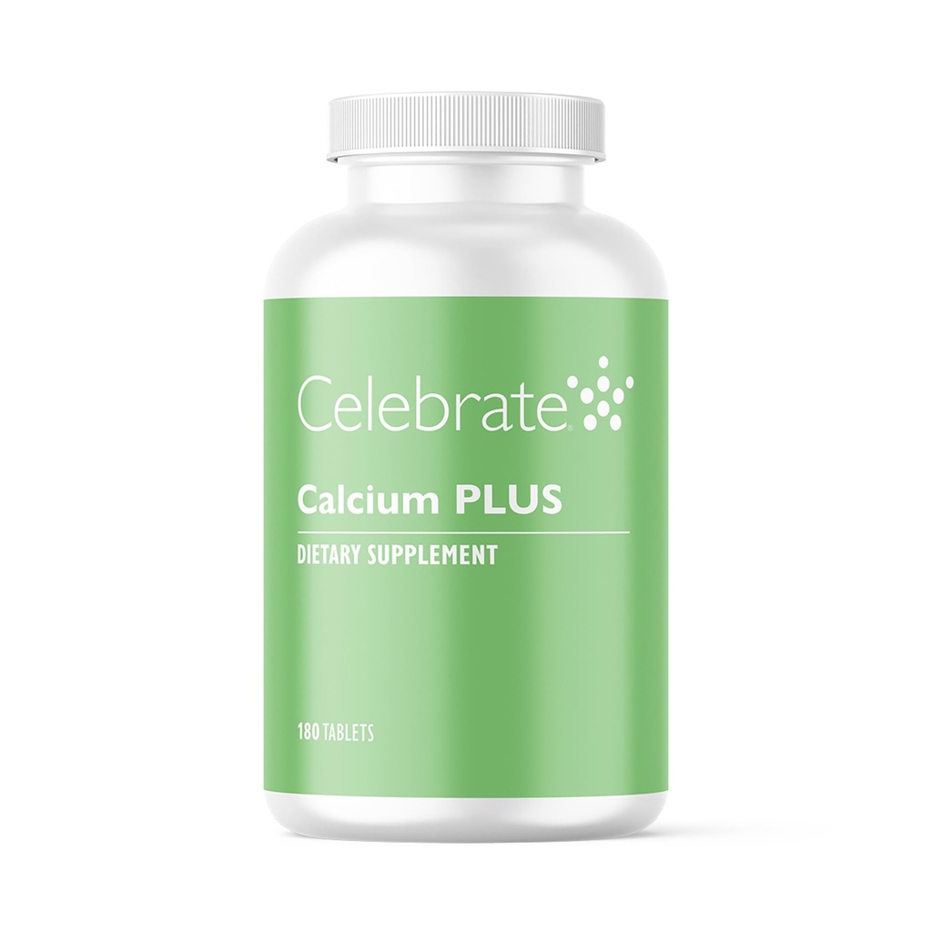 Celebrar vitaminas Calcio Plus – 600 mg Citrato de calcio, 600 UI Vitamina D3 &amp; 50 mg Magnesio para cirugía postcaria - Sin gluten &amp; sin azúcar - 180 tabletas no quijadas