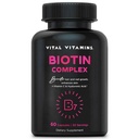 Vitaminas Vitales Complejo de Biotina - con ácido hialurónico, MSM, Collagen, " Vitamina C - Suplemento para el cabello, la piel, " uñas - 60 cápsulas