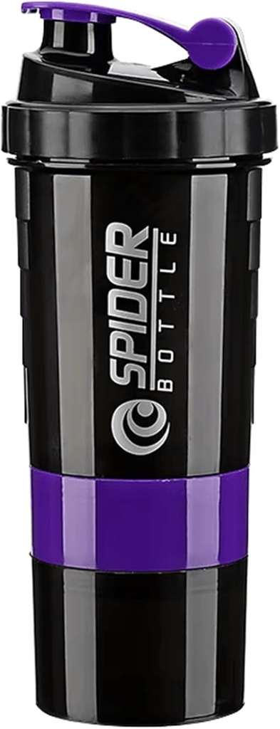 5 En 1 Botella de Agitador Protein - Botella de Agitador de Serie Profesional para Agitaciones Proteínas y Botella de Gimnasio Pre Workout,Con Almacenamiento de Polvos,Tray de Píldora,Botella de Agitación
