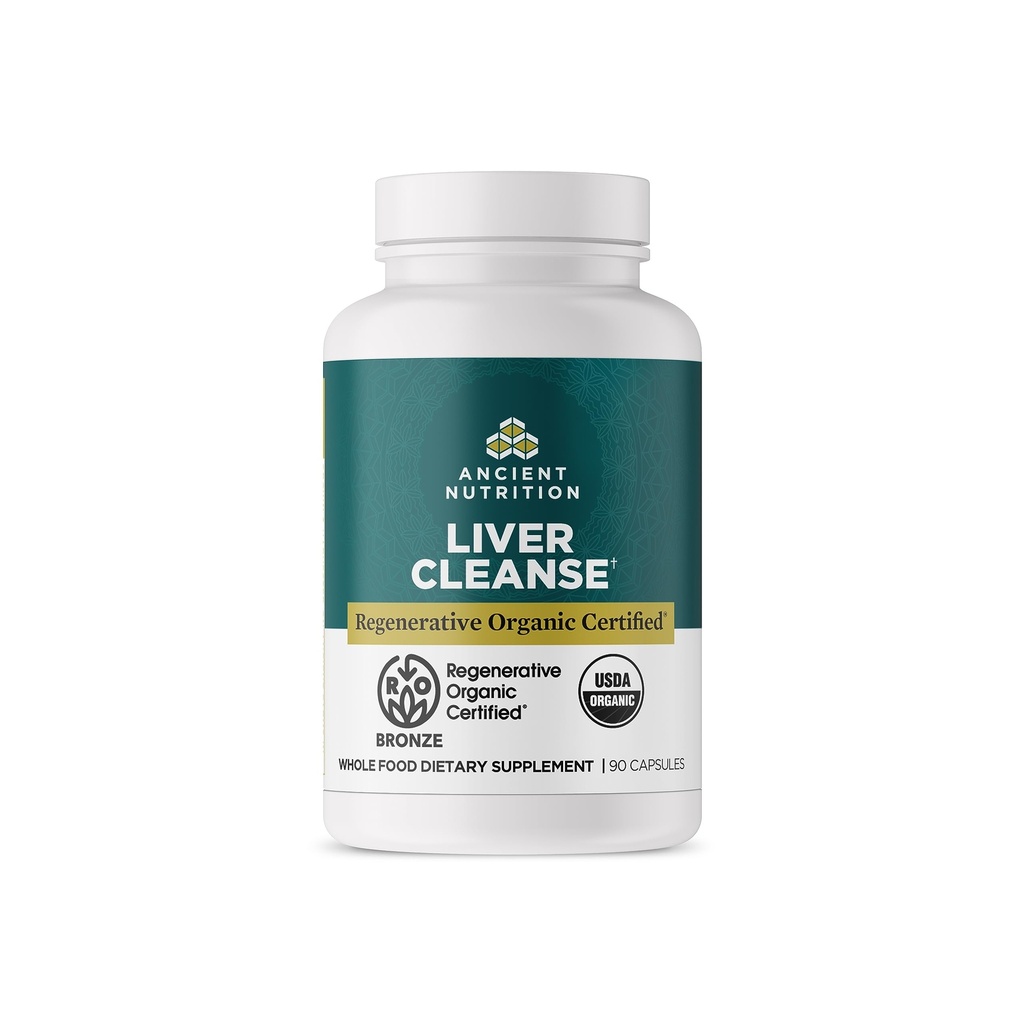 Nutrición Regenerativa Regenerativa Suplemento Orgánica de Limpiador Certificado, Antiguo Herbals Liver Cleanse with Milk Thistle, Burdock Root " Reishi for Optimal Liver Support, Gluten Free, 90 Count