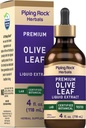 Piping Rock Olive Leaf Extracto Liquid Drops ← 4 Fl Oz ← Alcohol Free Tincture