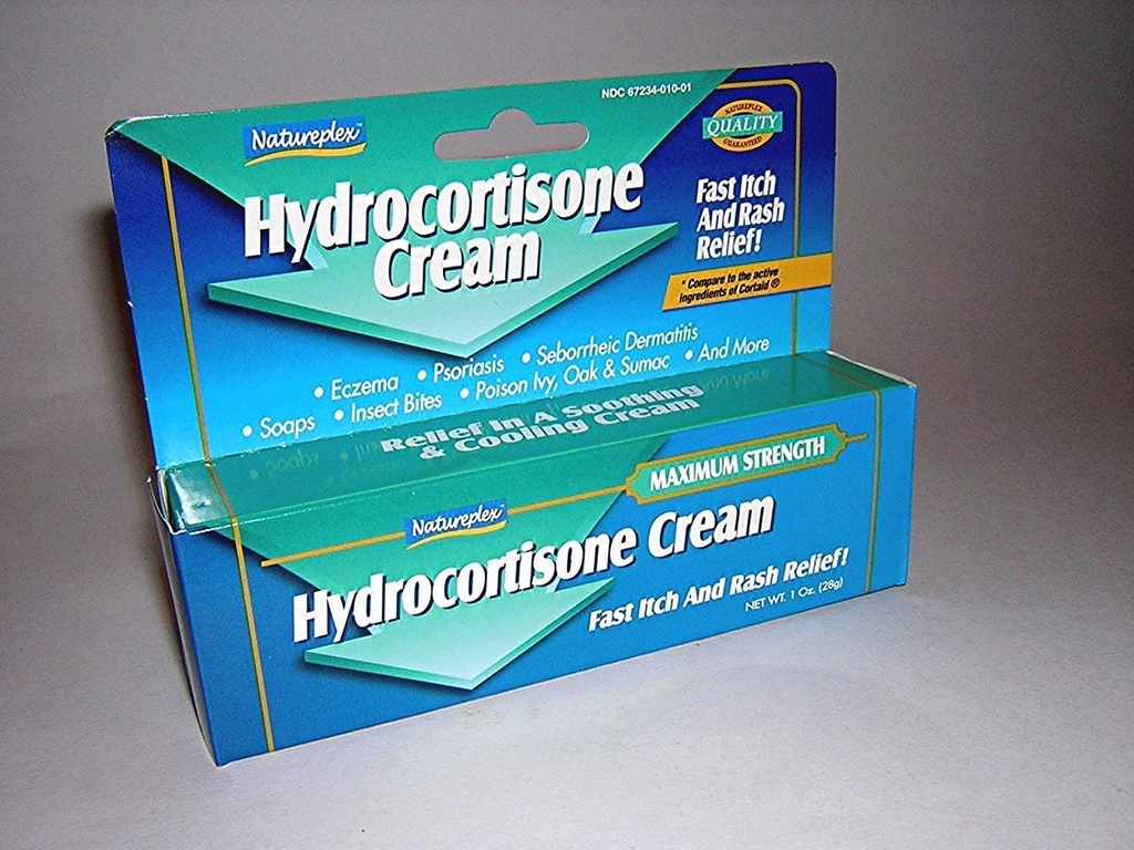 Crema de hidrocortisona Natureplex - Net Wt. 1 oz