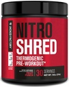 Jacked Factory NITROSURGE Shred Pre Workout Suplemento - Energy Booster, Instant Strength Gains, Sharp Focus, Powerful Pumps - Nitric Oxide Booster & PreWorkout Powder - 30Sv, Fruit Punch
