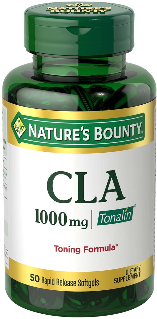 Bombillas de tonalina y suplemento dietético, dieta y apoyo corporal, 1000 mg, 50 Softgels de liberación rápida