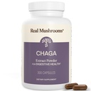 Setas Reales Chaga Mushroom Capsules – Polvo Extracto de Chaga Orgánica con Polvo Extracto para Wellness & Energy Support– Vegan, No-GMO, 300 cápsulas – Suplemento de seno orgánico