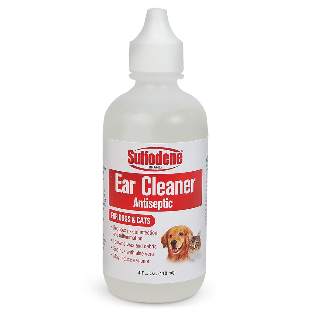 Limpiador de oído de sulfodeno para perros &amp; gatos 4oz