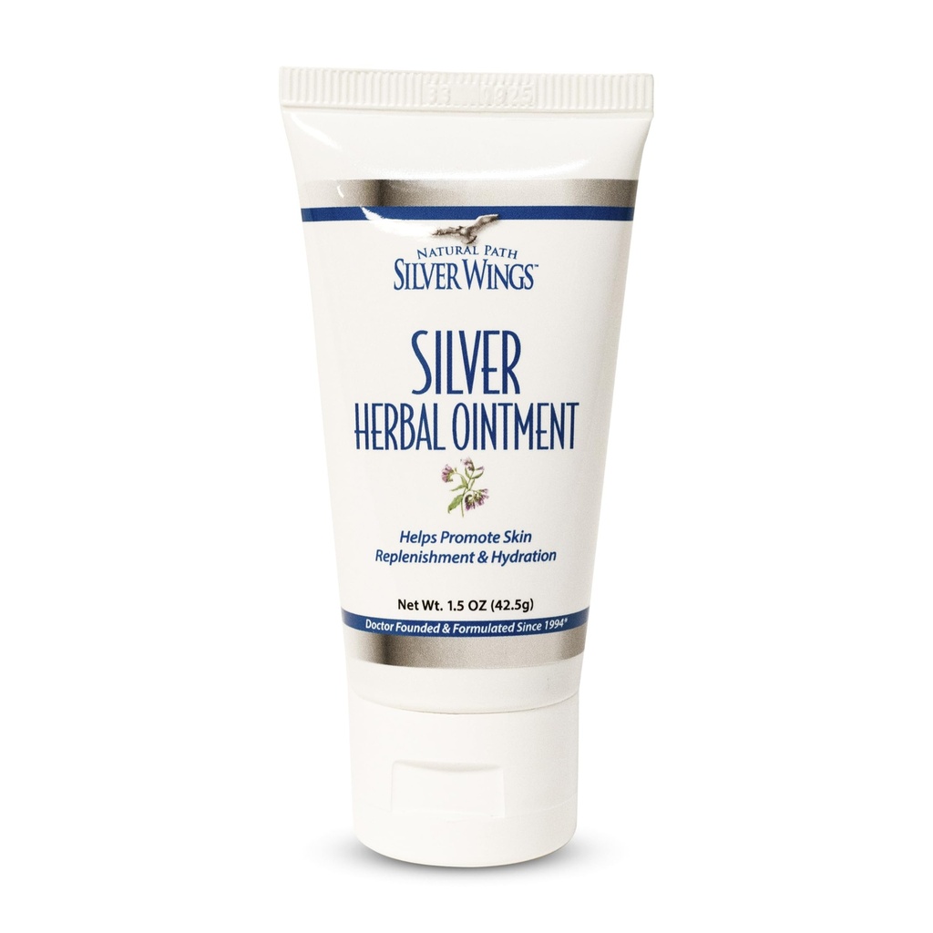 Natural Path Silver Wings 250ppm Silver Herbal Ointment - Nourshing and Moisturizing Skin Care 1.50oz
