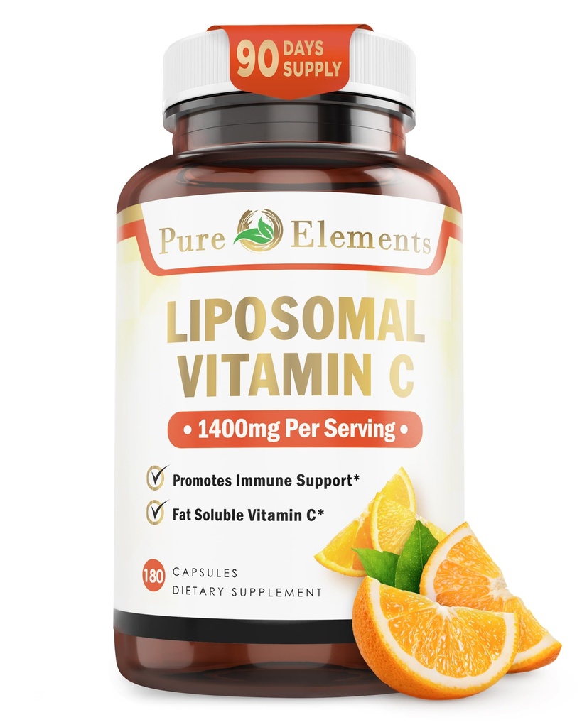 Liposomal Vitamina C Suplemento dietético, cápsulas no GMO, soy libre, sin gluten