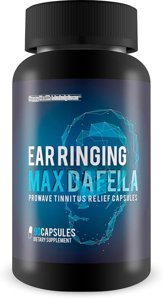Anillo de oídos Max Dafeila Prowave Tinnitus Relief Capsules - Nuestra mejor solución natural para el anillo de oído - Ear Ringinging Relief Ear Supplement - Ear Health Supplements - Ear Ringing Supplements - For Ringing Ears