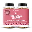 Vitaminas prenatales para las mujeres – 20 en-1 Nutrientes vitales para el embarazo saludable y el desarrollo fetal – Ácido fólico " DHA vegano para el crecimiento del bebé " Un embarazo cómodo: 120 cápsulas de ruido