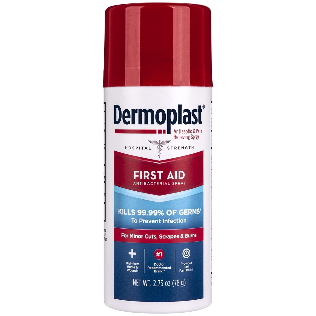 Dermoplast First Aid Spray, Analgesic " Antiseptic Spray for Minor Cuts, Scrapes and Burns, 2.75 Ounce (Packaging May Vary)