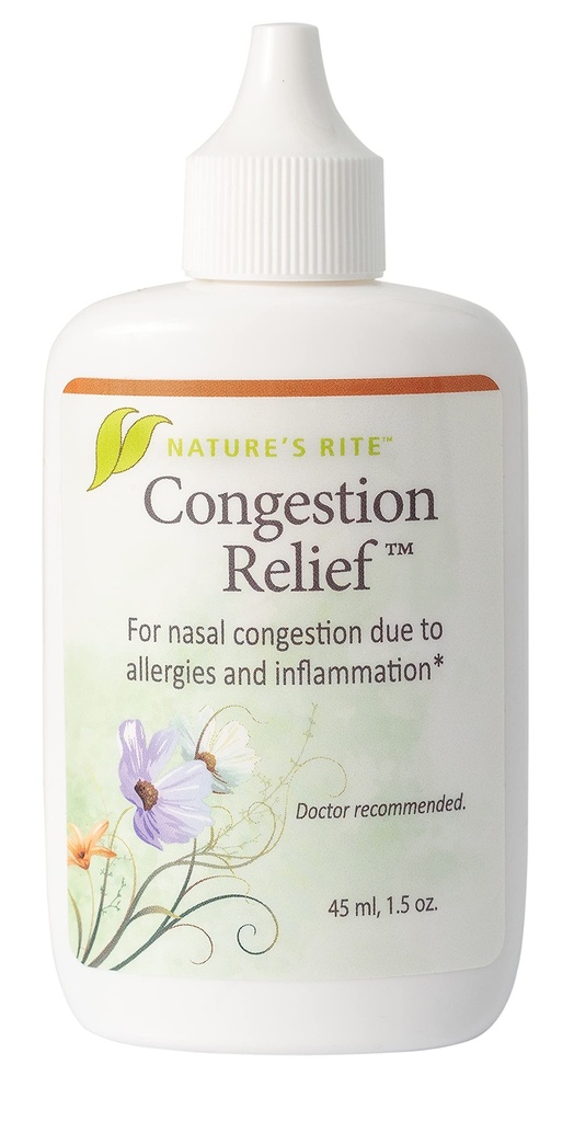 Refugio Nasal Rite de la naturaleza, Alivio de Congestión, 1,5 oz. (45 mL), Portable, All Natural Sinus Nose Spray, Alivio Sinus no Adictivo para la alergia " Irritación de Contaminación
