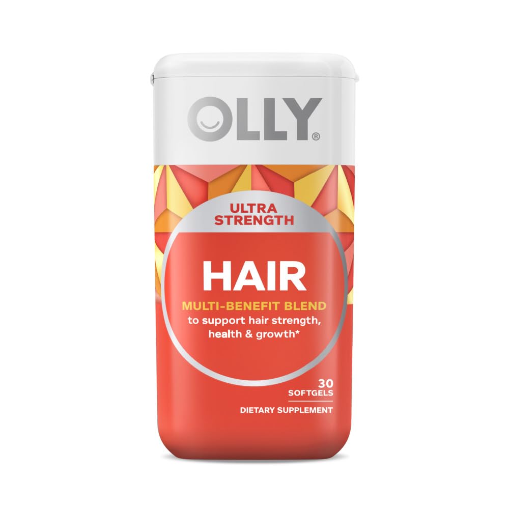 OLLY Hair and Skin Vitamin Bundle - Ultra Strength Hair Softgels with Biotin, Keratin, Vitaminas B12, D y Complejo Inigualable Gummy con vitaminas A, E, Zinc for Clear Skin - 30 y 50 Cuenta