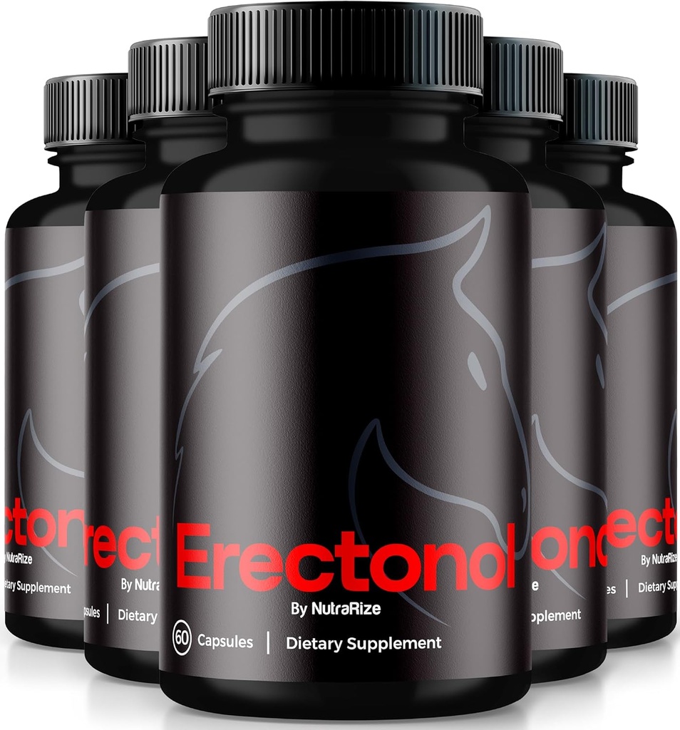 (5 Pack) Erectonol Capsules for Hombre, Erectonol Male Dietary Supplement, Daily Formula for Men's Wellness and Peak Performance, Advanced Formula Pills for an Active Lifestyle, Reviews (300 capsules)