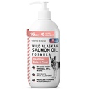 Wild Alaskan Salmon Fish Oil for Dogs - 16 oz. de Fish Oil Fórmula - Pump Cap Bottle - Contiene Omega-3 y 6, Vitamina D, EPA, y DHA para la piel sana y la carne