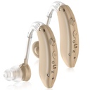 Ayudas de Audición para Seniors, Amplificador de Audición Recargable con Cancelación de ruido, Dispositivos de Asistencia de Audición Digital con Control de Volumen (Flesh)
