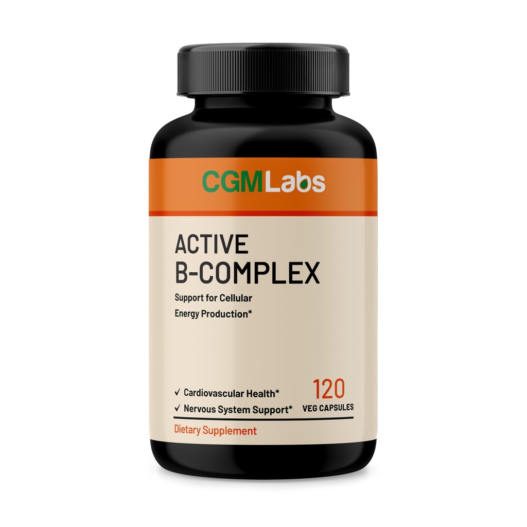 Complejo de vitamina B - activo B1, B2, B3, B6, B12, Thiamine, Riboflavin, Niacin, Folate, Biotina, Ácido pantoténico, Inositol por laboratorios CGM
