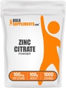 BulkSupplements.com Zinc Citrate Powder - Suplementos Zinc, Suplemento Mineral, para Immune Support - Gluten Free, 100mg por Serving, 100g (3.5 oz) (Pack of 1)