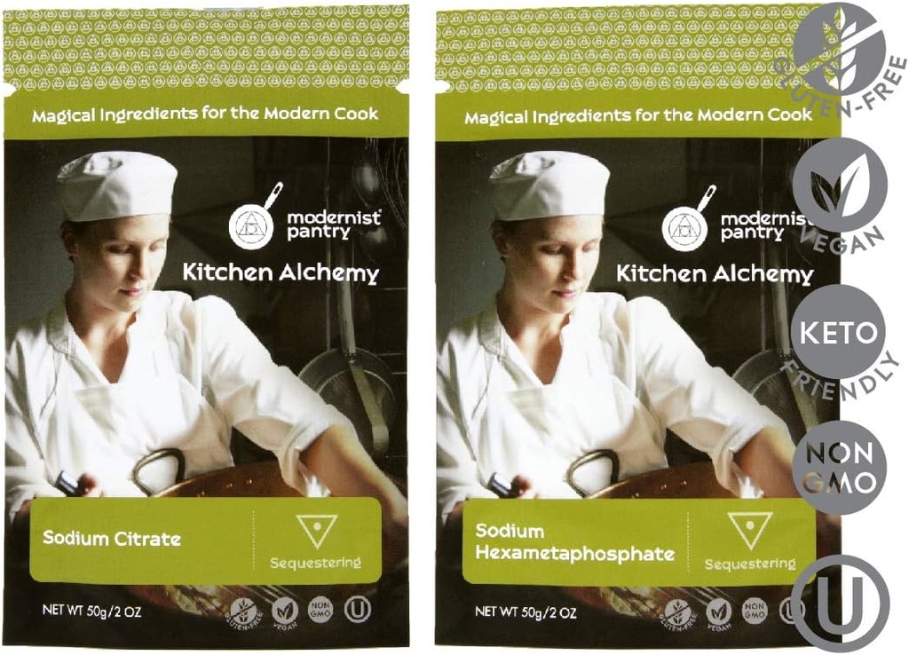 Citrato de sodio + Hexametaphosphate Value Pack ⊘ No GMO Vegan OU Kosher Certified - 100g/4oz