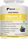 Eterna.l-Health Vitamina A (Doble Strength) con extractos de mora y Retinyl Palmitate Extracts- High Potency Form - Supports Healthy Vision & Immune System and Healthy Growth – 90 Veg Capsules